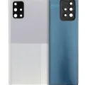 Back Cover Glass With Camera Lens For Samsung Galaxy A71 (A715 / 2020) (Service Pack) (Prism Crush Silver)