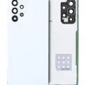 Back Cover Glass With Camera Lens For Samsung Galaxy A53 5G (A536 / 2022) (Service Pack) (White)