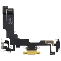 Charging Port Flex Cable For iPhone 14 (Used OEM Pull) (Yellow)