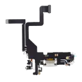 Charging Port Flex Cable For iPhone 14 Pro (Used OEM Pull) (Silver)