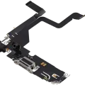 Charging Port Flex Cable For iPhone 14 Pro (Used OEM Pull) (Silver)