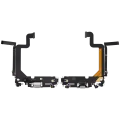 Charging Port Flex Cable For iPhone 14 Pro Max (Used OEM Pull) (Silver)