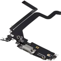 Charging Port Flex Cable For iPhone 14 Pro Max (Used OEM Pull) (Silver)
