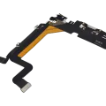 Charging Port Flex Cable For iPhone 14 Pro Max (Used OEM Pull) (Silver)