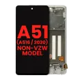 OLED Assembly With Frame For Samsung Galaxy A51 5G (A516 / 2020) (Non-Verizon 5G UW Frame) (6.46") (Aftermarket Plus) (Prism Cube White)