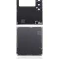 Top & Bottom Back Cover Glass With Camera Lens For Samsung Galaxy Z Flip 3 5G (Aftermarket Plus) (Phantom Black)