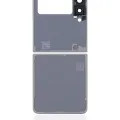 Top & Bottom Back Cover Glass With Camera Lens For Samsung Galaxy Z Flip 3 5G (Aftermarket Plus) (White)