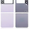 Top & Bottom Back Cover Glass With Camera Lens For Samsung Galaxy Z Flip 3 5G (Aftermarket Plus) (Lavender)