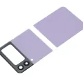 Top & Bottom Back Cover Glass With Camera Lens For Samsung Galaxy Z Flip 3 5G (Aftermarket Plus) (Lavender)