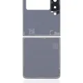 Top & Bottom Back Cover Glass With Camera Lens For Samsung Galaxy Z Flip 3 5G (Aftermarket Plus) (Cream)