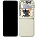 Inner OLED Assembly With Frame For Samsung Galaxy Z Flip 3 5G (US & International) (Service Pack) (Cream)