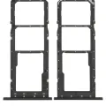 Dual Sim Card Tray For Samsung Galaxy A03S (A037F / 2021) (Black)