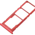 Dual Sim Card Tray For Samsung Galaxy A03S (A037F / 2021) (Red)