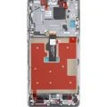 OLED Assembly With Frame For Huawei Mate 50 (Genuine OEM) (Silver)