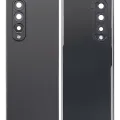 Back Cover Glass With Camera Lens For Samsung Galaxy Z Fold 3 5G (Aftermarket Plus) (Phantom Black)