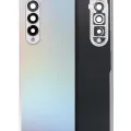 Back Cover Glass With Camera Lens For Samsung Galaxy Z Fold 3 5G (Aftermarket Plus) (Phantom Silver)