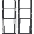 Dual Sim Card Tray For Xiaomi Redmi 9T / Note 9 4G / Poco M3 (Black)