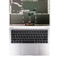 Top Case with Battery and Keyboard (ANSI US) For MacBook Pro 13" A1708 (2016) (Used OEM Pull: Grade B/C) (Silver)