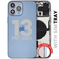 Back Housing W/ Small Parts For iPhone 13 Pro Max (EU / Global Version) (Used OEM Pull: Grade B) (Sierra Blue)