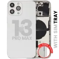 Back Housing W/ Small Parts For iPhone 13 Pro Max (EU / Global Version) (Used OEM Pull: Grade B) (Silver)