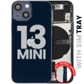 Back Housing W/ Small Parts For iPhone 13 Mini (EU / Global Version) (Used OEM Pull: Grade C) (Midnight)