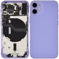 Back Housing W/ Small Parts For iPhone 12 Mini (EU / Global Version) (Used OEM Pull: Grade B) (Purple)