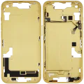 Mid-Frame Housing W/ Small Parts For iPhone 14 (US Version) (Used OEM Pull: Grade A) (Yellow)