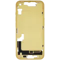 Mid-Frame Housing W/ Small Parts For iPhone 14 (US Version) (Used OEM Pull: Grade A) (Yellow)