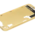 Mid-Frame Housing W/ Small Parts For iPhone 14 (US Version) (Used OEM Pull: Grade A) (Yellow)