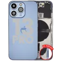 Back Housing W/ Small Parts For iPhone 13 Pro (US Version) (Used OEM Pull: Grade B) (Sierra Blue)
