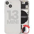 Back Housing W/ Small Parts For iPhone 13 Mini (US Version) (Used OEM Pull: Grade C) (Starlight)