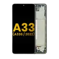 LCD Assembly With Frame For Samsung Galaxy A33 5G (A336 / 2022) (Refurbished) (Black)