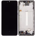 Дисплейний модуль (OLED) з рамкою для Samsung Galaxy A33 5G (A336 / 2022) (Aftermarket Plus) (чорний)