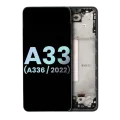 Дисплейний модуль (OLED) з рамкою для Samsung Galaxy A33 5G (A336 / 2022) (Service Pack) (чорний)