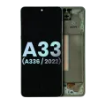 OLED Assembly With Frame For Samsung Galaxy A33 5G (A336 / 2022) (Service Pack) (Awesome White)