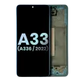 OLED Assembly With Frame For Samsung Galaxy A33 5G (A336 / 2022) (Service Pack) (Blue)