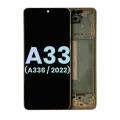 OLED Assembly With Frame For Samsung Galaxy A33 5G (A336 / 2022) (Service Pack) (Peach)