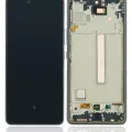 Дисплейний модуль (OLED) з рамкою для Samsung Galaxy A53 5G (A536 / 2022) (Refurbished) (чорний)