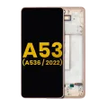 OLED Assembly With Frame For Samsung Galaxy A53 5G (A536 / 2022) (Refurbished) (Peach)