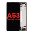 Дисплейний модуль (OLED) з рамкою для Samsung Galaxy A53 5G (A536 / 2022) (6.36") (Aftermarket Plus) (чорний)