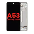 OLED Assembly With Frame For Samsung Galaxy A53 5G (A536 / 2022) (6.36") (Aftermarket Plus) (White)