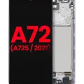 OLED Assembly With Frame For Samsung Galaxy A72 (A725 / 2021) (Aftermarket Plus) (Awesome Violet)