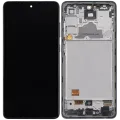 OLED Assembly With Frame For Samsung Galaxy A72 (A725 / 2021) (Aftermarket Plus) (Awesome Black)