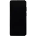 OLED Assembly With Frame For Samsung Galaxy A72 (A725 / 2021) (Aftermarket Plus) (Awesome Black)