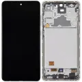 OLED Assembly With Frame For Samsung Galaxy A72 (A725 / 2021) (Aftermarket Plus) (Awesome White)