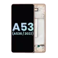 OLED Assembly With Frame For Samsung Galaxy A53 5G (A536 / 2022) (Service Pack) (Peach)