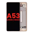 OLED Assembly With Frame For Samsung Galaxy A53 5G ( A536 / 2022) (6.46") (Aftermarket Plus) (Peach)