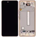 OLED Assembly With Frame For Samsung Galaxy A53 5G ( A536 / 2022) (6.46") (Aftermarket Plus) (Peach)