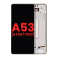 OLED Assembly With Frame For Samsung Galaxy A53 5G (A536 / 2022) (6.46") (Aftermarket Plus) (White)