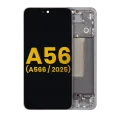 Дисплейний модуль (OLED) з рамкою для Samsung Galaxy A56 5G (A566 / 2025) (Refurbished) (графітовий)